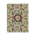 Construction Trucks Velveteen Plush Blanket — Cozy Kids Vehicle Print Throw
