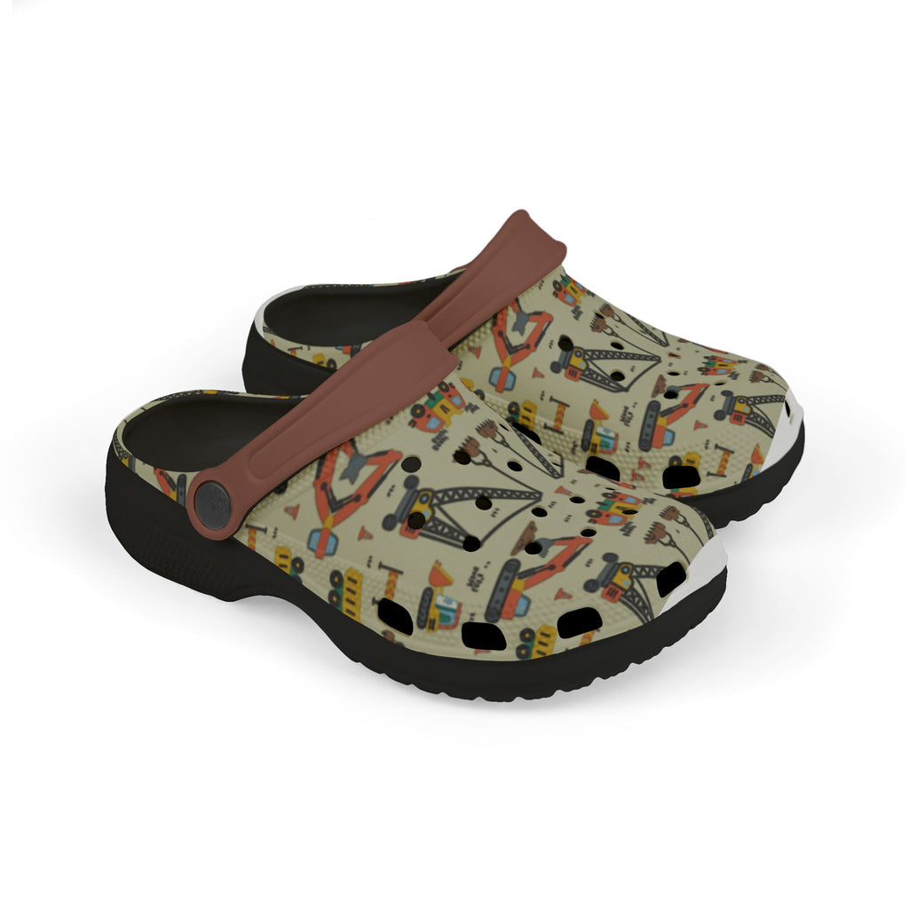 Kids' Patterned EVA Foam Clogs — Retro Toy Print