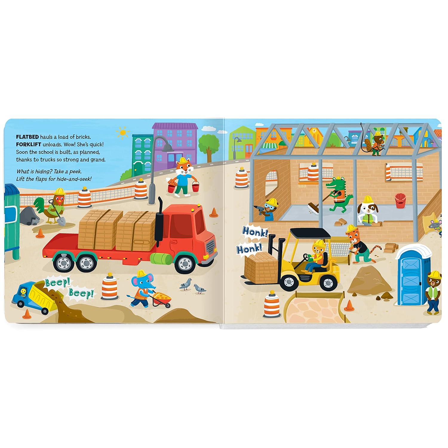 Hide-and-Seek at the Construction Site: A Hidden Pictures Lift-the-Flap Board Book, Interactive Seek-and-Find Construction Truck Book for Toddlers and Preschoolers (Highlights Lift-the-Flap Books)