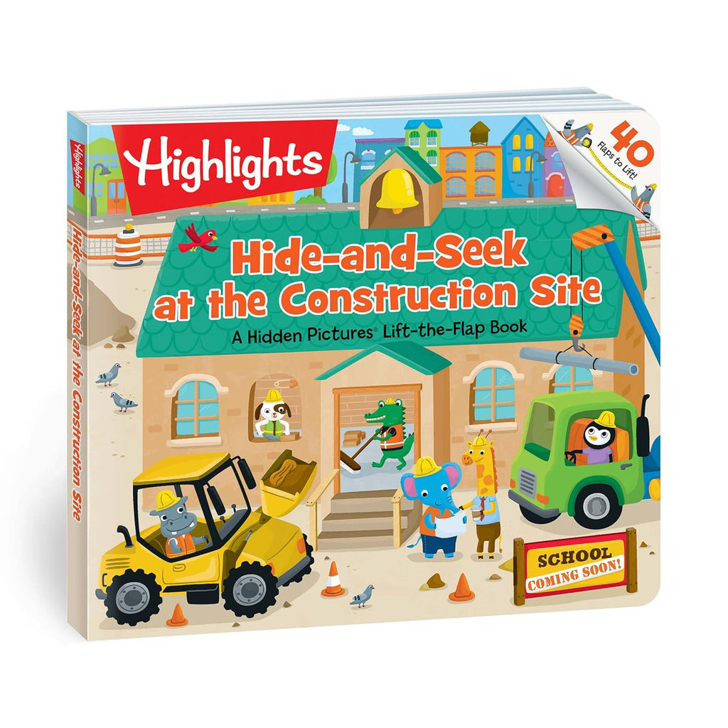 Hide-and-Seek at the Construction Site: A Hidden Pictures Lift-the-Flap Board Book, Interactive Seek-and-Find Construction Truck Book for Toddlers and Preschoolers (Highlights Lift-the-Flap Books)