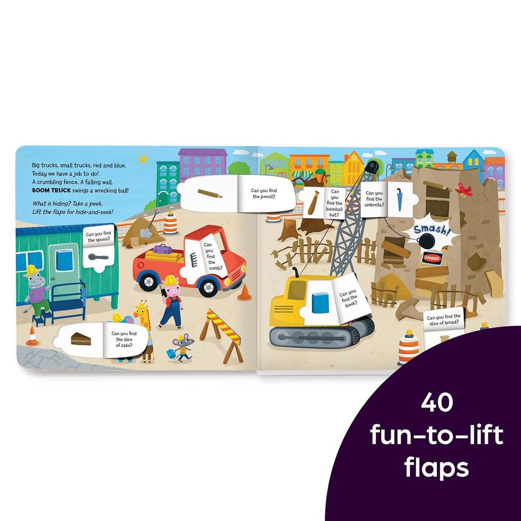 Hide-and-Seek at the Construction Site: A Hidden Pictures Lift-the-Flap Board Book, Interactive Seek-and-Find Construction Truck Book for Toddlers and Preschoolers (Highlights Lift-the-Flap Books)