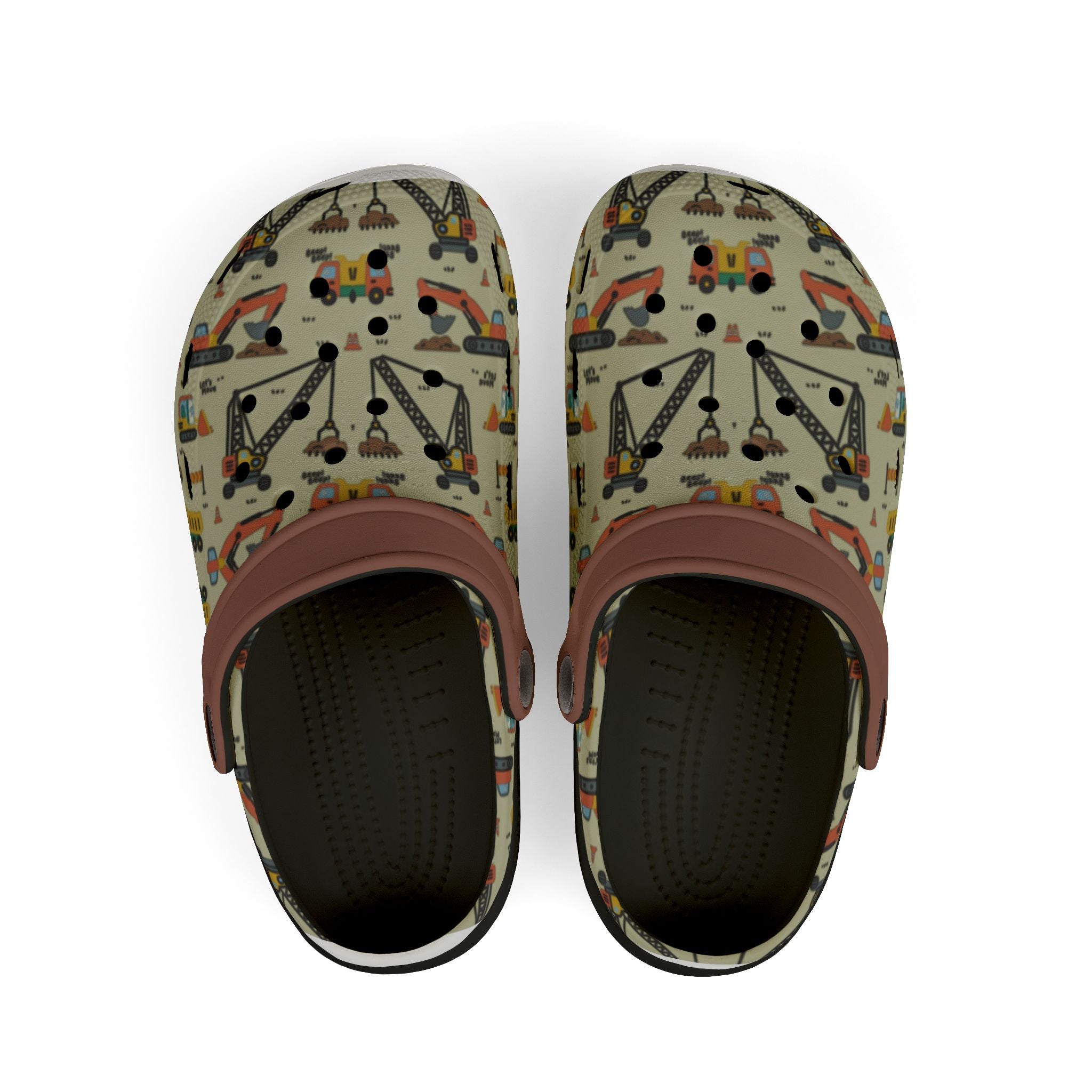 Kids' Patterned EVA Foam Clogs — Retro Toy Print